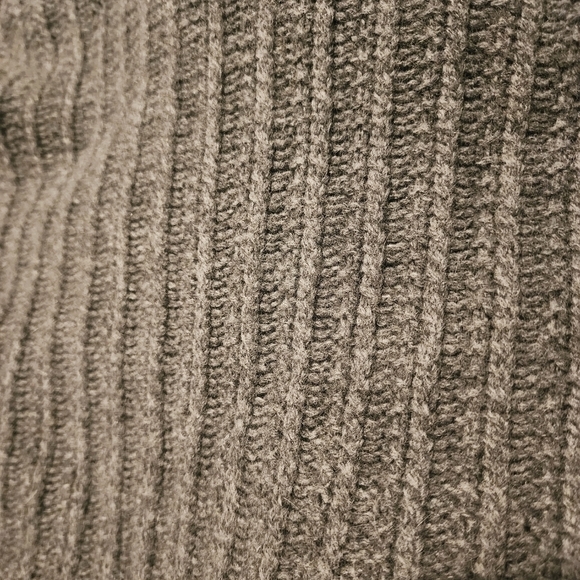 Garnet Hill Grey Ribbed Turtleneck Sweater Angora Rabbit Hair Lambswool Small - Picture 2 of 6